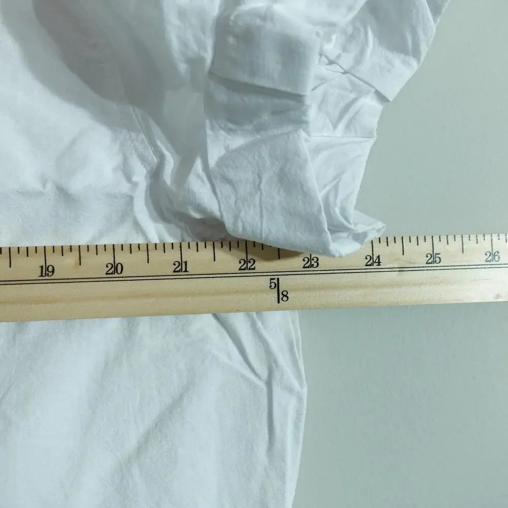 NWT Madewell White Button Short Sleeve Cotton Linen Blend Slim Central Shirt-XL - Picture 14 of 15